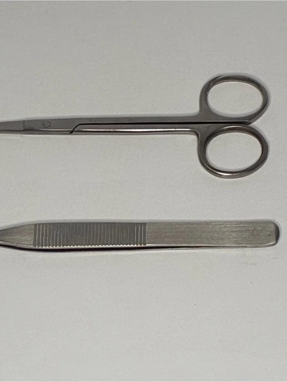 Stainless Steel Grooming Scissors and Tweezers Set - Silver